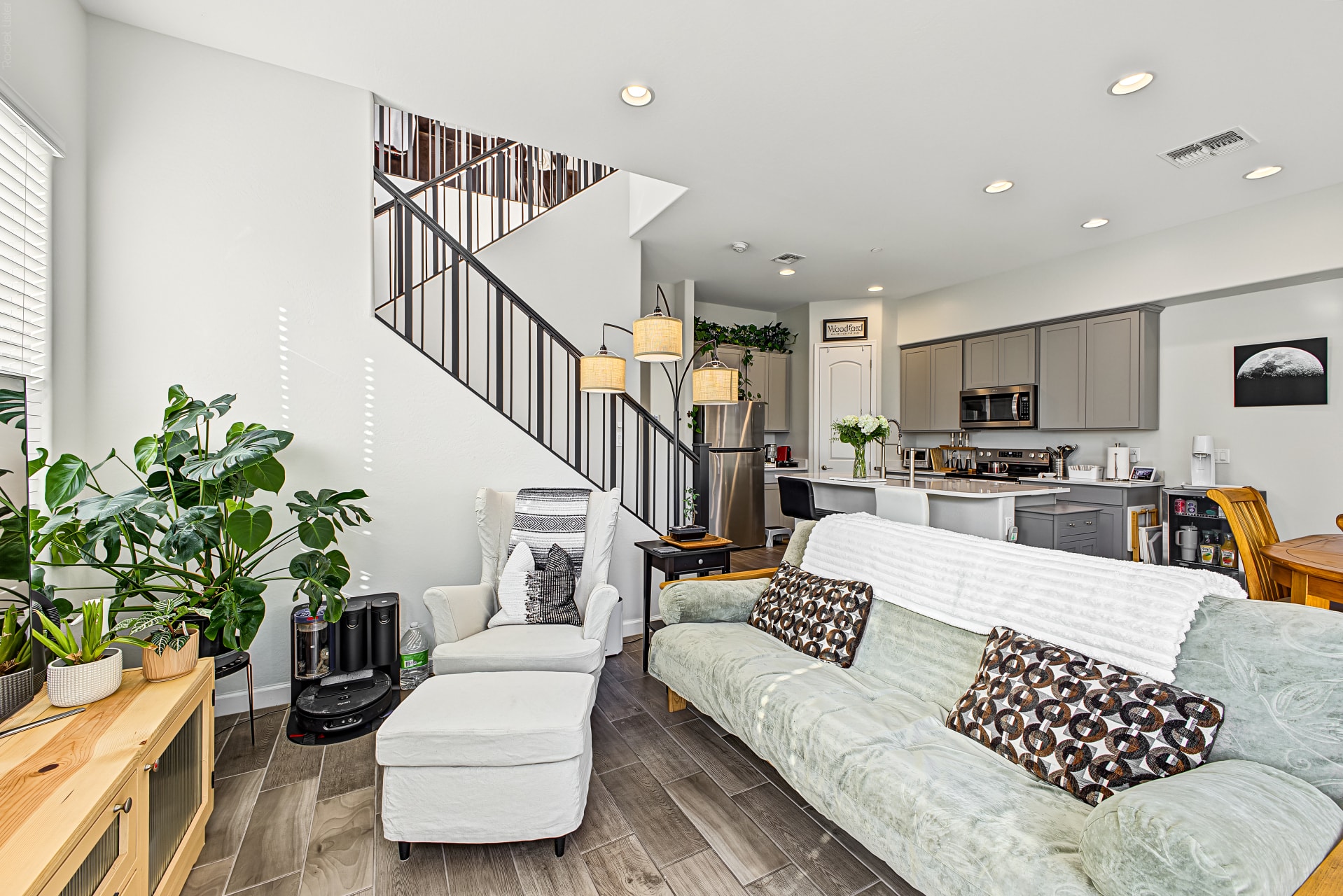 Interior — open-concept living room and kitchen
