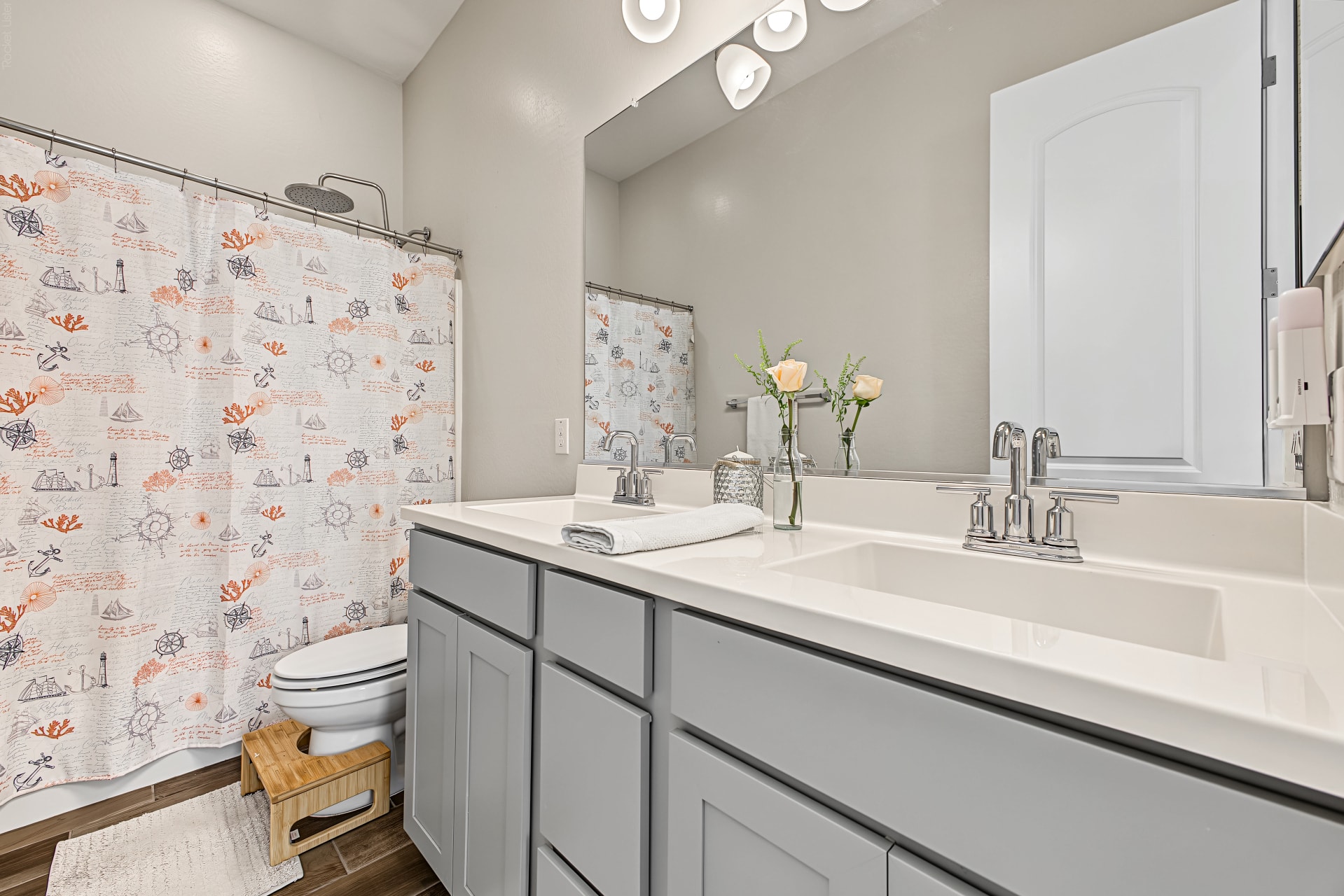Interior — full bathroom with dual vanity